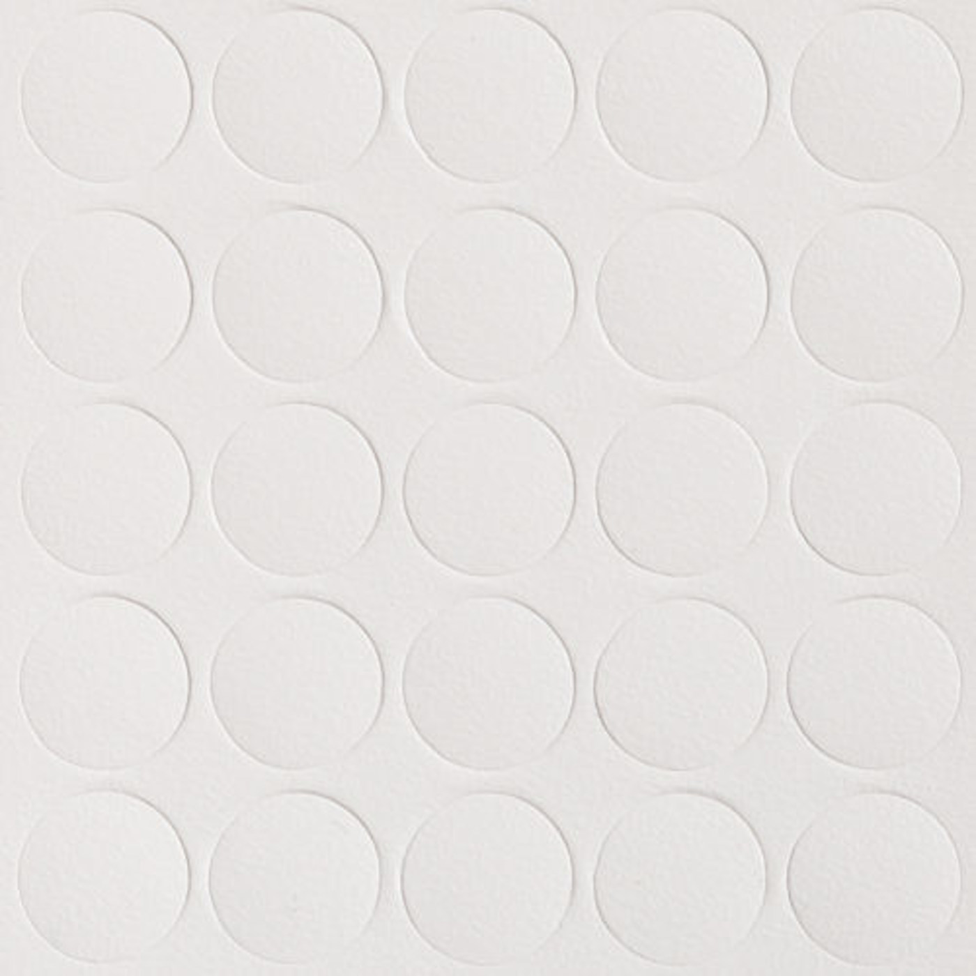 Заглушка самоклеящаяся d.14мм, по 25 штук на листе, цвет белый ягненок 14.322