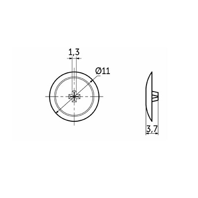 Заглушка к шурупу (орех лесной) упак 1000 шт. AKS 12899