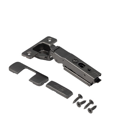Петля накладная 09, 45 мм H0 3D BLACK узкая планка (накладка+шурупы) AKS PLUS 80554