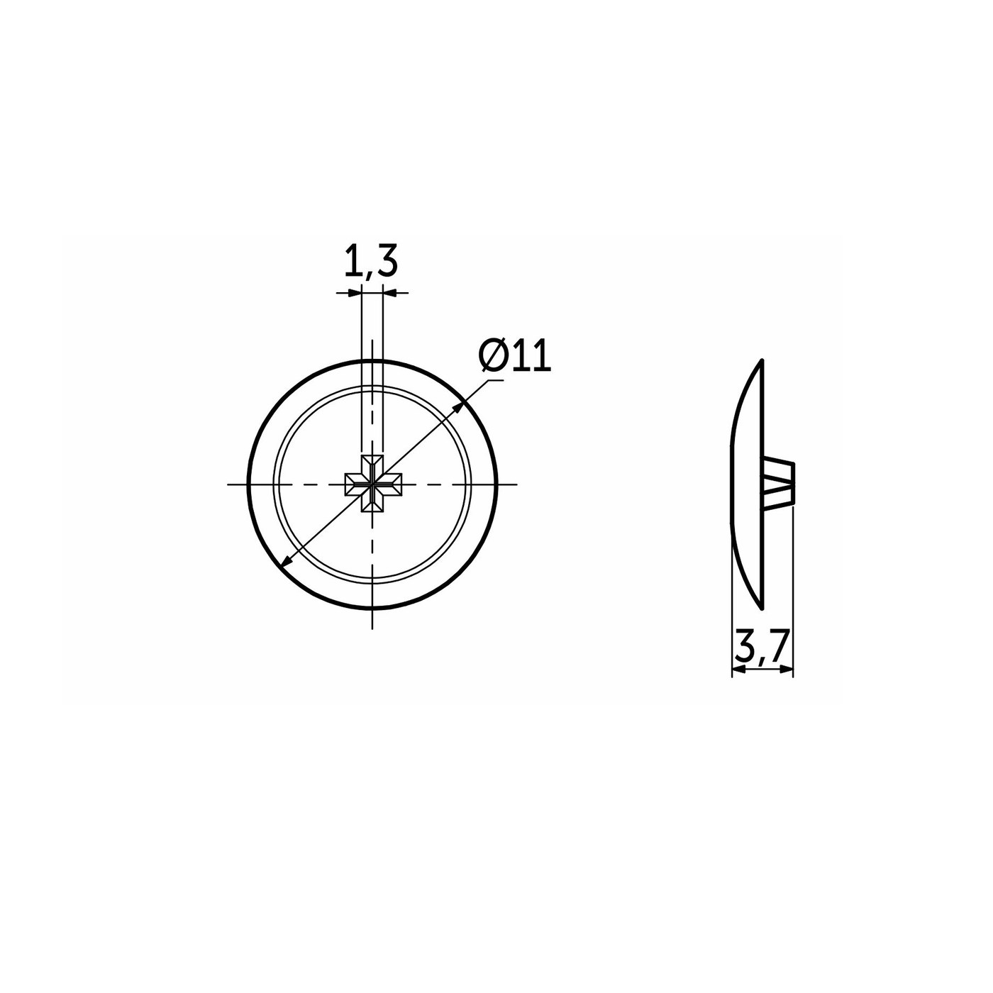 Заглушка к шурупу (беж.-клен) упак 1000 шт. AKS 12894