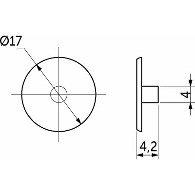 Заглушка к эксцентрику (06 серый графит) упак 1000 шт. РП AKS 52858