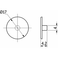Заглушка к эксцентрику (06 серый графит) упак 1000 шт. РП AKS 52858