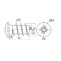 Шуруп EURO EK 6,3*16 (1уп.1000 шт.) AKS  24386