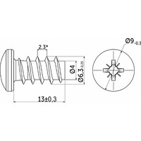 Шуруп EURO ES 6,3*13 (1уп.1 тыс. шт)  AKS 47458