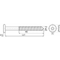 Шуруп для дерева 6,3*90 белый (1уп20 шт) AKS 93495