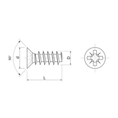 Шуруп EURO ES 6,3*13 (уп10 шт) AKS 35209