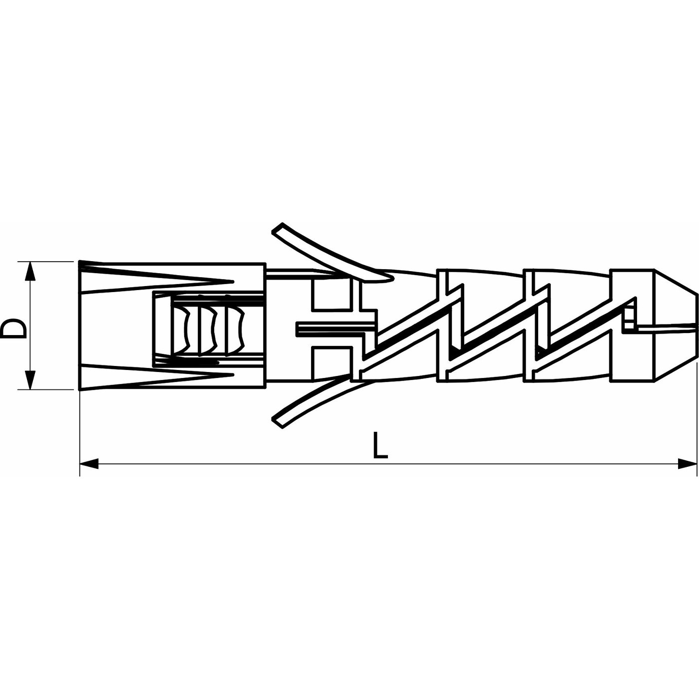 Дюбель распорный 6*40 (1уп/1000шт) Tchappai AKS 91623