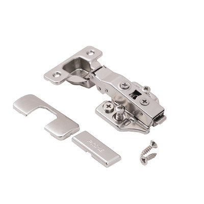 Петля накладная 45мм h0 с 3D-рег-кой, с доводч, еврош./накладки, clipon AKS PRIME 113399 (104937)