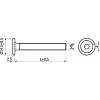 Винт с плоской головкой М6*50 под шестигранник, полная резьба, белый цинк (1уп20 шт) AKS 93509