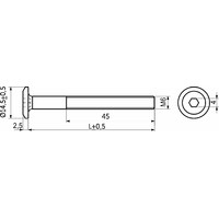 Винт с плоской головкой М6*90 под шестигранник, неполная резьба, желтый цинк (1уп20 шт) AKS 72212