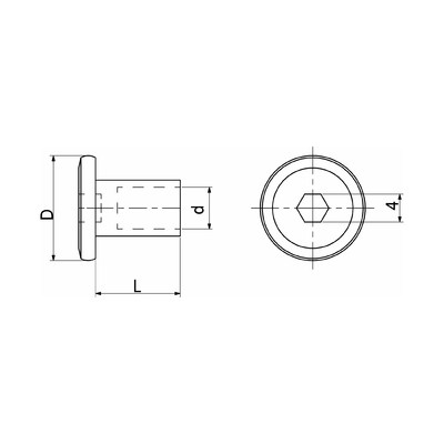 Гайка Ericson М6*12*15 белый цинк (уп10 шт) AKS 61502
