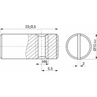 Гайка бочонок М6*10*13 несимметричная, белый цинк (уп10 шт) AKS 61505