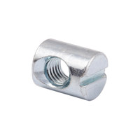 Гайка бочонок М6*10*13 несимметричная, белый цинк (уп10 шт) AKS 61505