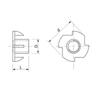 Гайка усовая (носковая) М8*11 цинк (уп10 шт) AKS 61508