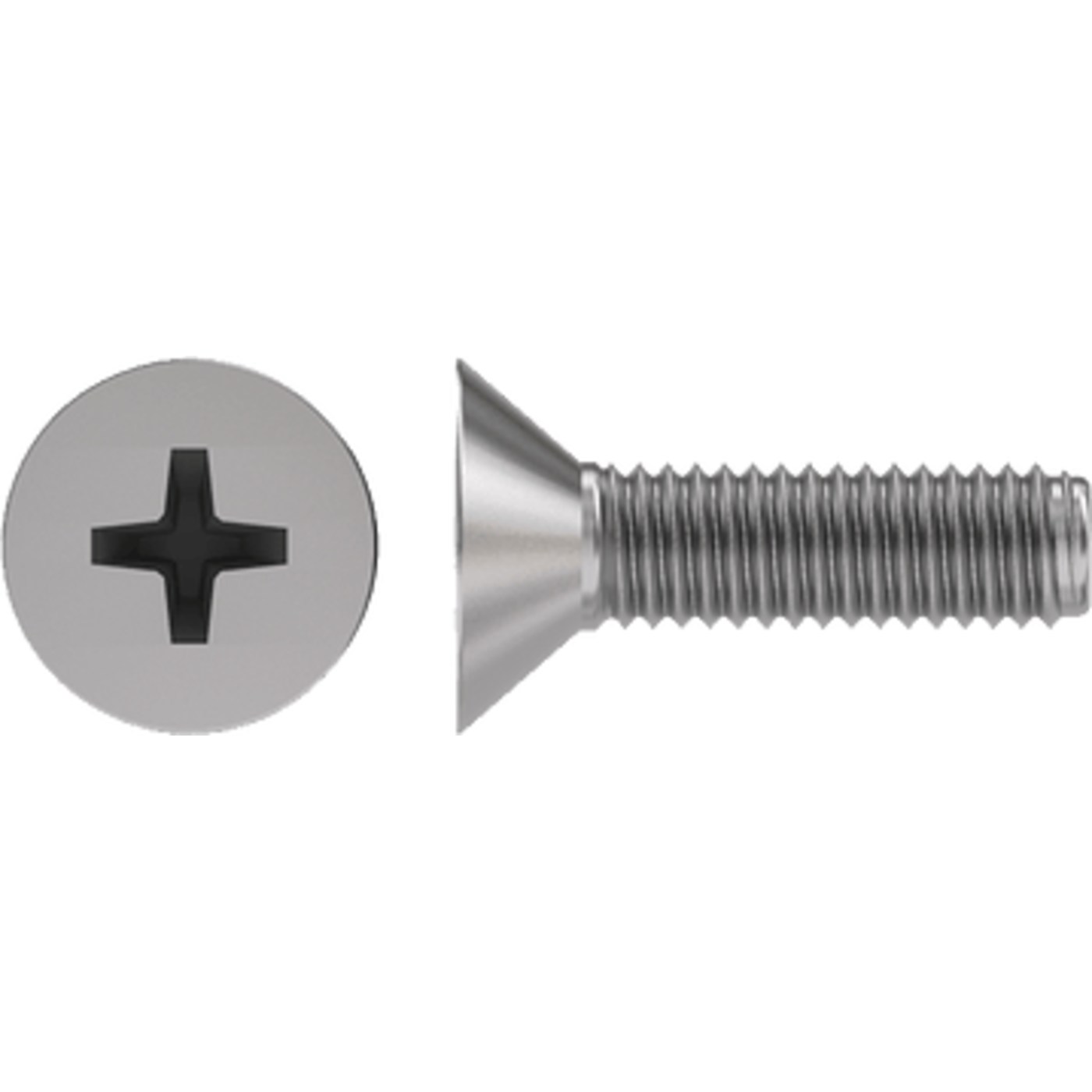 Винт потай крест DIN 965, М 8х50, цинк