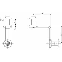 Крепление стеклянного куба двойное AKS  68149