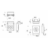 Крепление зеркала (1компл2фиксатора+2крепления) AKS 17348