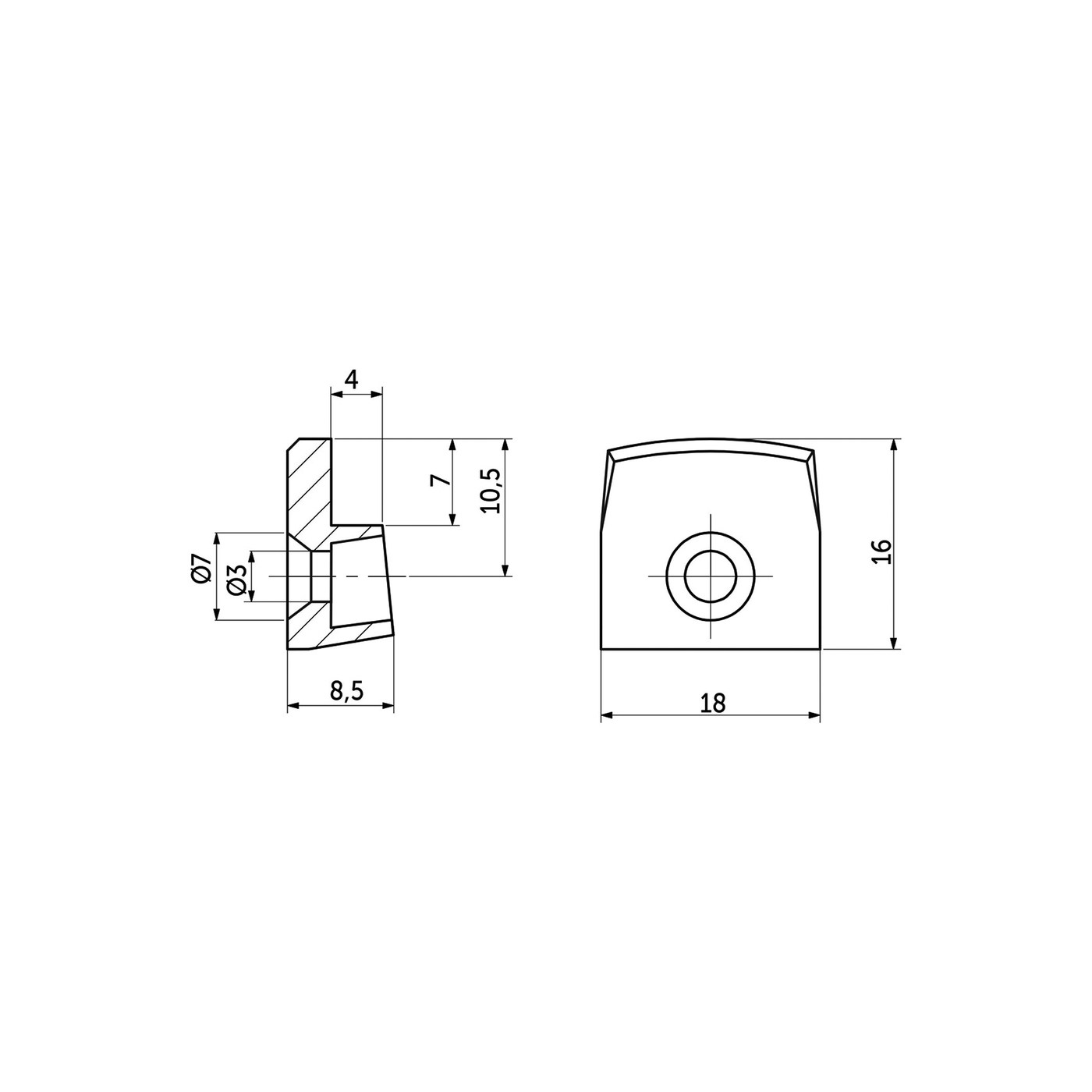 Стеклозажим пластиовый белый (1уп.10шт) AKS 39334