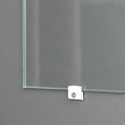 Стеклозажим пластиовый белый (1уп.10шт) AKS 39334