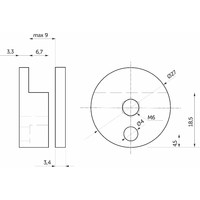 Крепление зеркала мет. MC-J60A D27 хром (4 шт.)  AKS 45221