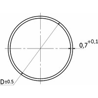 Труба d25 L-3000 (0,8 мм.) штанга хром AKS  22109