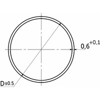 Труба d25 L-3000 (0,6 мм), черная AKS 113181 (старый код 59736)