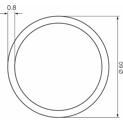 Труба d60 L-3000 (0,8мм), хром AKS 38179