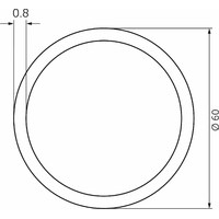 Труба d60 L-3000 (0,8мм), хром AKS 38179