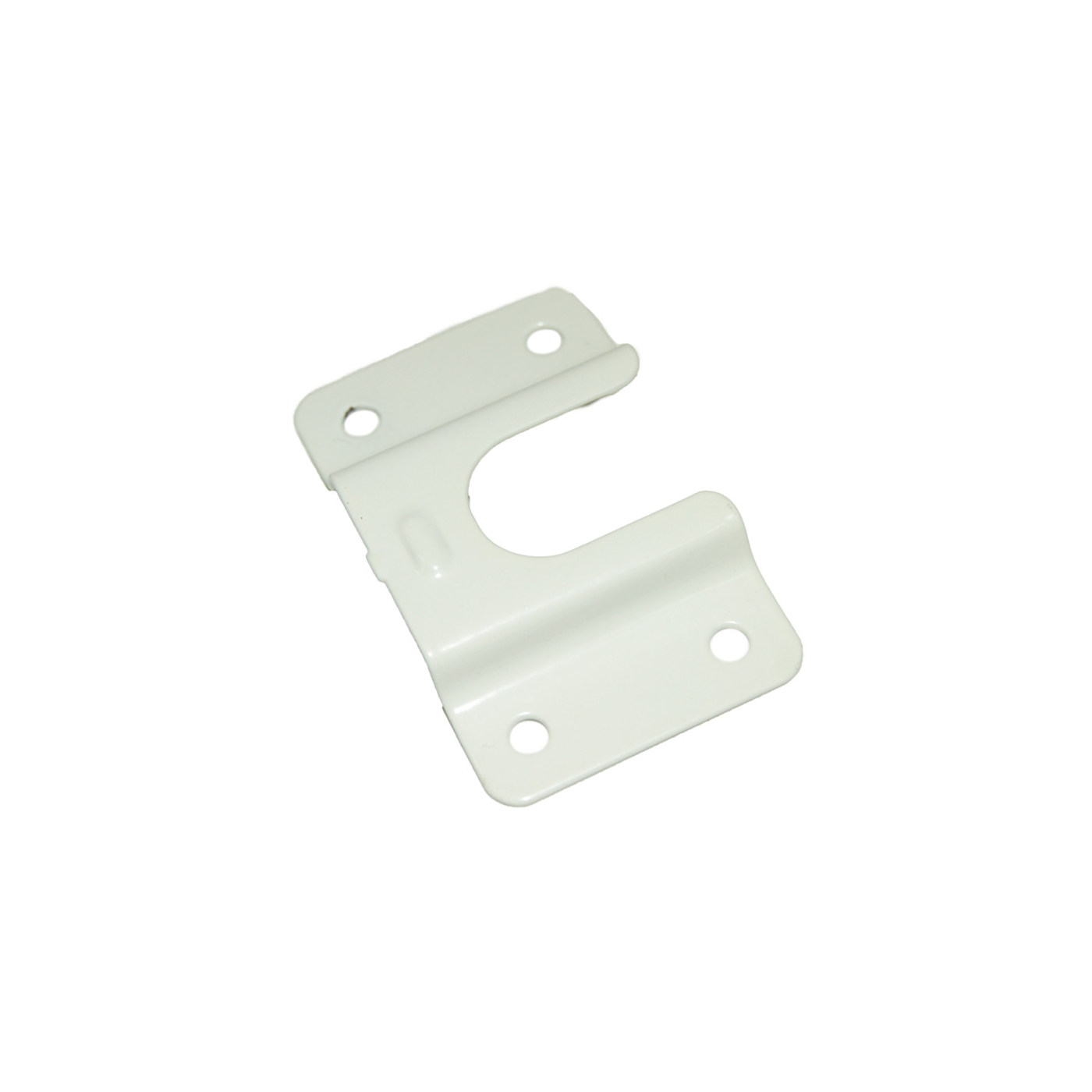 Держатель трубы овальной (плоский), белый AKS 14067