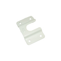 Держатель трубы овальной (плоский), белый AKS 14067