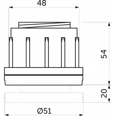 Заглушка на трубу d50, черный AKS 42346