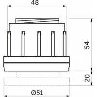 Заглушка на трубу d50, черный AKS 42346
