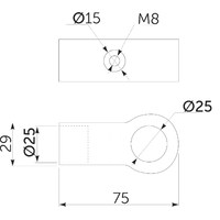 560 Соединитель 2-х труб d25мм, простой, AKS  23200