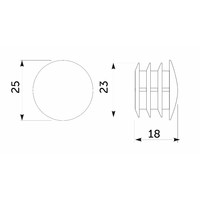 507А Заглушка трубы d25мм 1,0мм AKS  22687