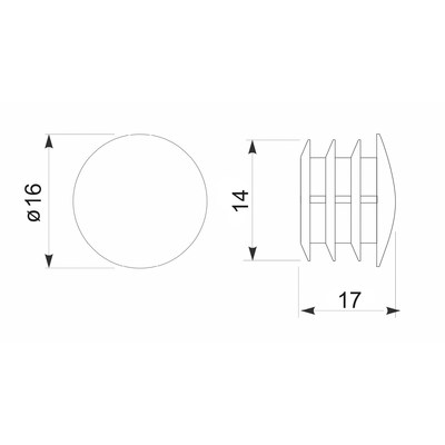 (307А) Заглушка трубы d16 AKS  14234