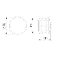 (307А) Заглушка трубы d16 AKS  14234