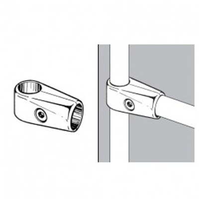 Соединитель 2-х труб d25 простой, хром AKS  20154