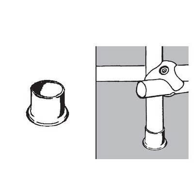 Заглушка наружная 514 d25, черный AKS  19119