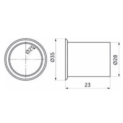 Заглушка наружная 514 d25, черный AKS  19119