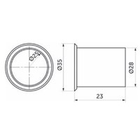 Заглушка наружная 514 d25, черный AKS  19119