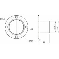 510D Крепление концевое усиленное высокое d25мм  AKS 14300