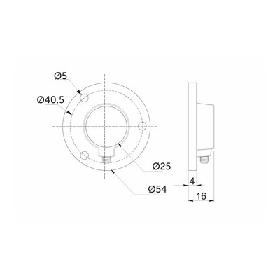 Штангодержатель d25мм, черный  AKS  59737