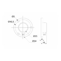 Штангодержатель d25мм, черный  AKS  59737