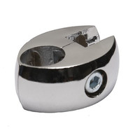 550 Соединитель стекло/плита к трубе d25 одинарный (с вкладышами), хром AKS 14258