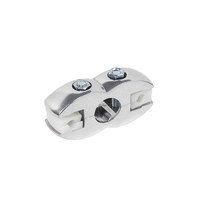 551 Соединитель стекло/плита к трубе d25 двойной (с вкладышами), хром AKS 14288