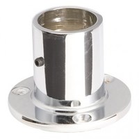 510Е Крепление (розетка) высокое трубы d25мм, хром AKS 14301