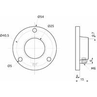 Штангодержатель d25 (510) сталь, хром AKS 22631