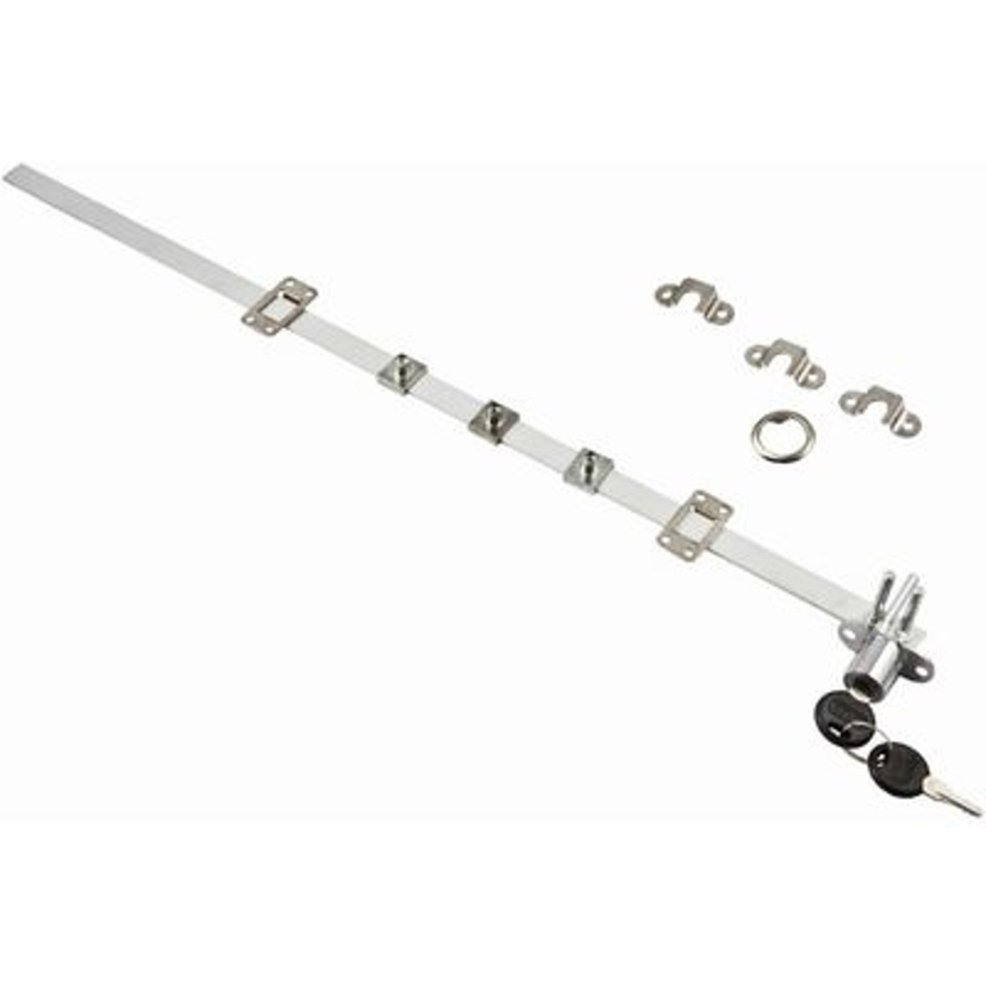 Замок меб. центральный 288/800, (замок - 1, Крепления - 1, Планка крепления замка - 1) AKS