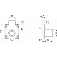 Замок мебельный 138 с тубулярным ключом (круглым) ключом AKS 79166