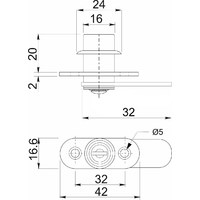 Замок мебельный 201 AKS 21184